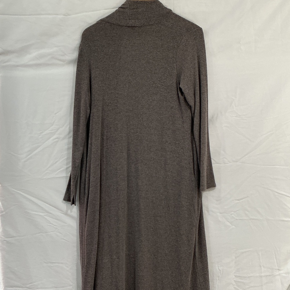 Lisa Rinna Collection Taupe Long Cardigan - Picture 6 of 6